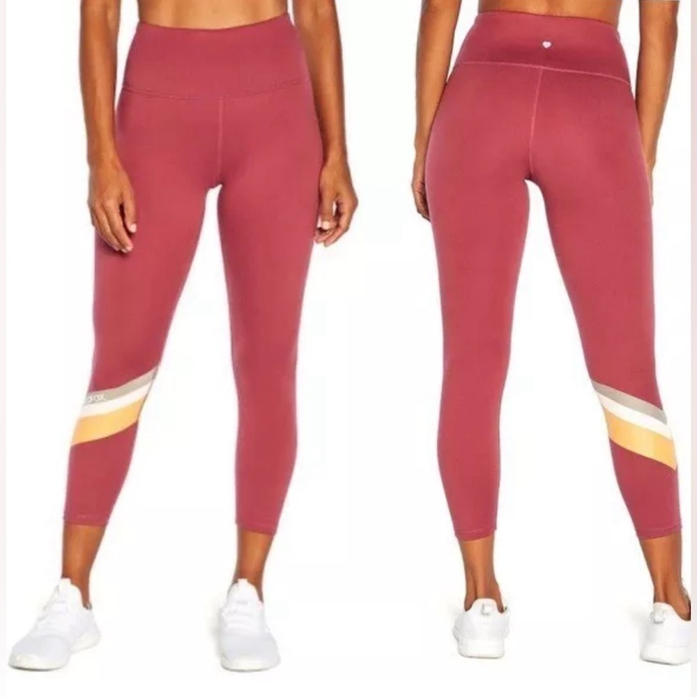 WILDFOX Dry Rose & Gossamer Pink Saturn Ankle Leggings Large